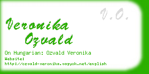 veronika ozvald business card